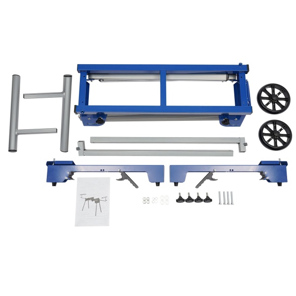 Crosscut saw work table, folding saw table, underframe machine table, for 7 to 14 inch crosscut saws, mitre saws, belt sanders, planers and other bench tools