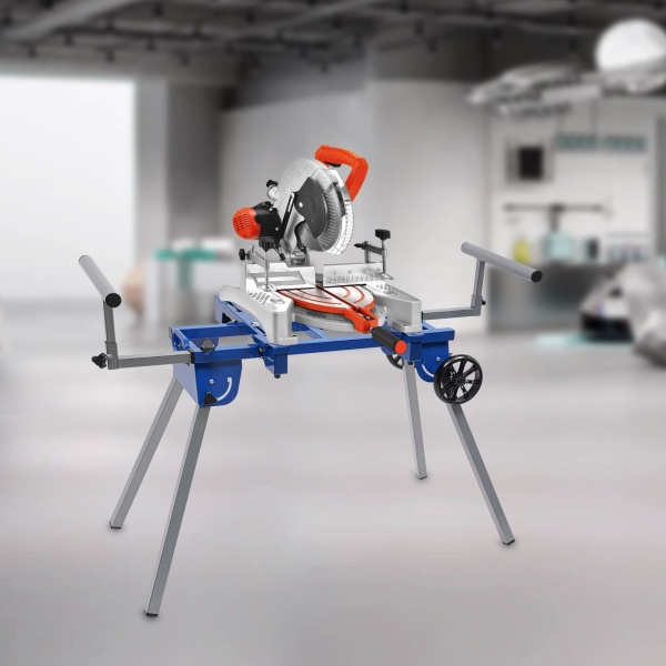 Crosscut saw work table, folding saw table, underframe machine table, for 7 to 14 inch crosscut saws, mitre saws, belt sanders, planers and other bench tools