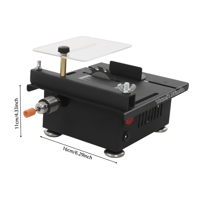 Mini Multi-Purpose Table Saw, 7-Speed Mini Table Saw with Cutting, Grinding and Engraving Tools Mini Multi-Purpose Table Saw, 7-Speed Mini Table Saw with Cutting, Grinding and Engraving Tools