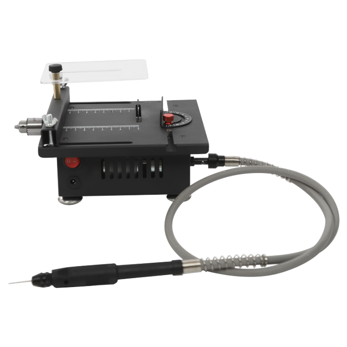 Mini Multi-Purpose Table Saw, 7-Speed ​​Mini Table Saw with Cutting, Grinding and Engraving Tools
