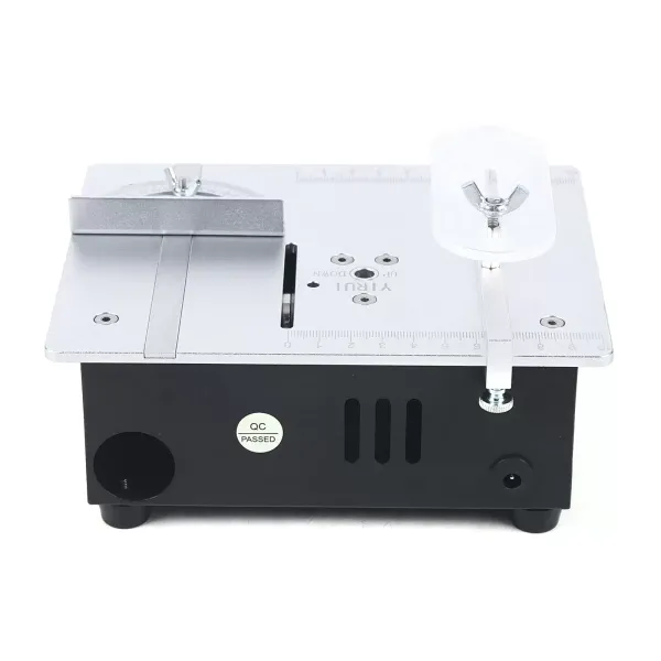 Mini Table Saws, 5000 RPM Multifunctional Mini Table Saw for Model Making 96W with Safety Guide Plate for Small PCB Bars Acrylic Aluminum Alloys