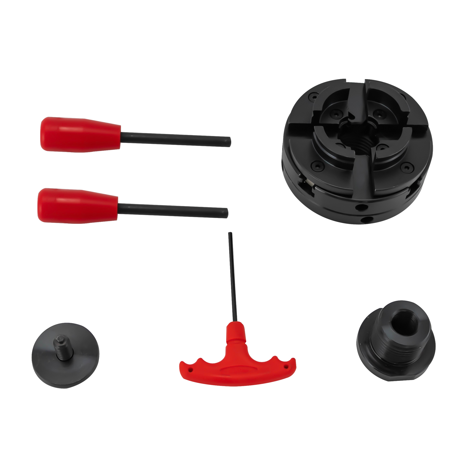 4in 4-jaw M33 chuck (with 1 set of jaws) + converter (M33 to M18)