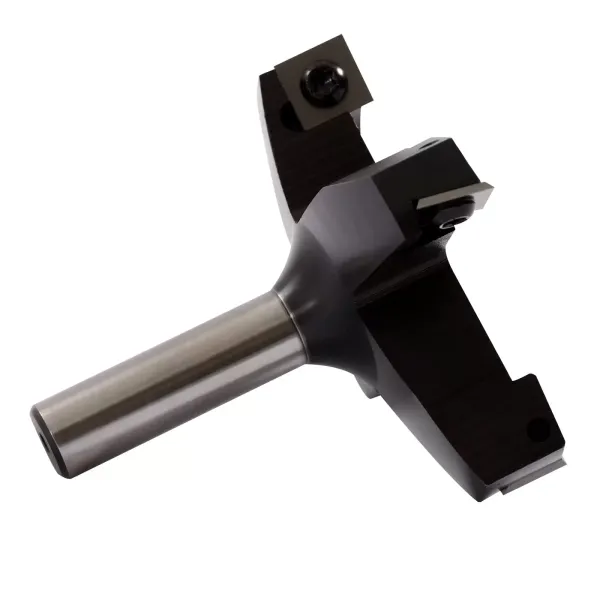 Face cutter 4 wooden flutes for router 76 mm Cutting diameter 12 mm Cutting blade with reversible plates