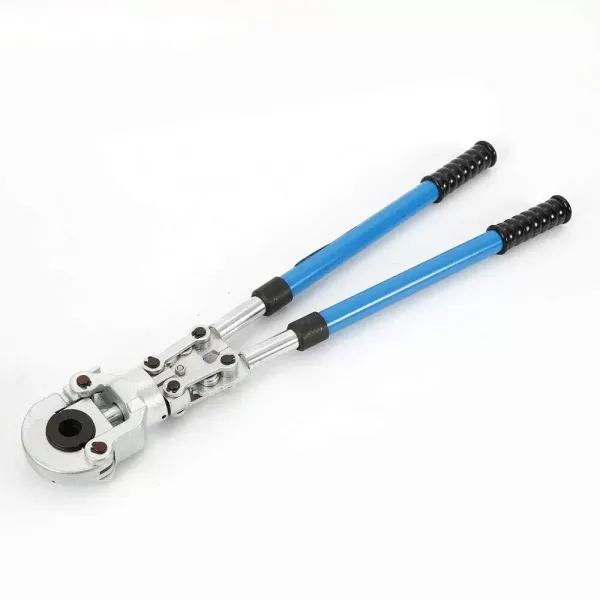 PEX Crimping Tool Kit for Pex Copper Crimp Rings c/w PEX Cutter Go-no-go Gauge 12-32mm Swivel Head Crimping Tool 360 Degree Tube Crimping Tool