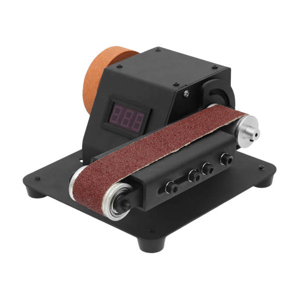 350W Mini Table Saw & Belt Sanding Machine, Sanding Machine Kit, Digital display infinitely variable speed double grinding wheel