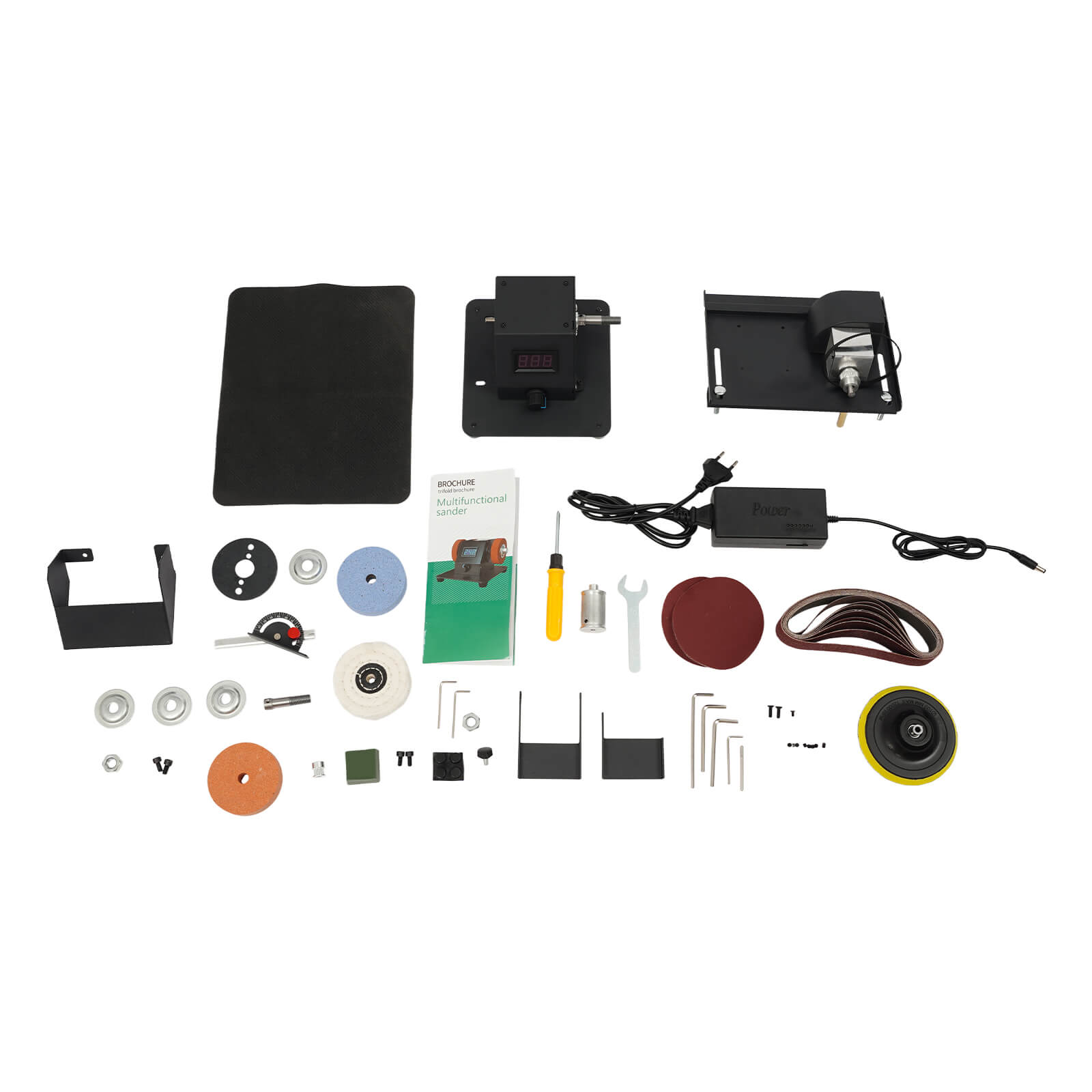 350W Mini Table Saw & Belt Sanding Machine, Sanding Machine Kit, Digital display infinitely variable speed double grinding wheel 350W Mini Table Saw & Belt Sanding Machine, Sanding Machine Kit, Digital display infinitely variable speed double grinding wheel