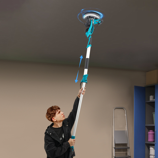 Electric Ceiling and Wall Sander with Dust Extractor, Variable Speed ​​Drywall Sander, Electric Dustless Drywall Sander