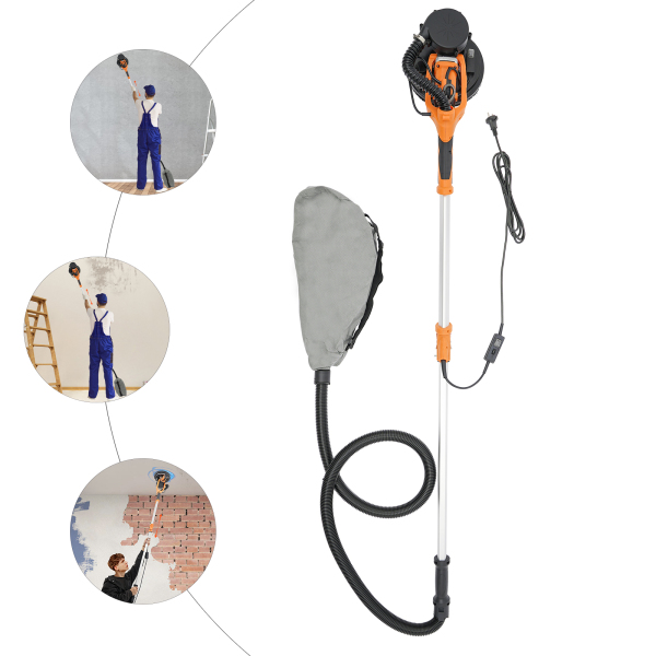 750W 2.2m Electric Ceiling and Wall Sander with Dust Extractor, Drywall Sander with Variable Speed, Electric Dustless Drywall Sander 750W 2.2m Electric Ceiling and Wall Sander with Dust Extractor, Drywall Sander with Variable Speed, Electric Dustless Drywall Sander
