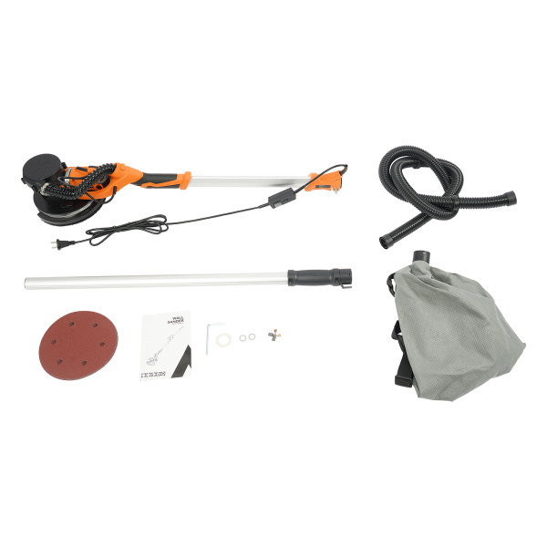 750W 2.2m Electric Ceiling and Wall Sander with Dust Extractor, Drywall Sander with Variable Speed, Electric Dustless Drywall Sander