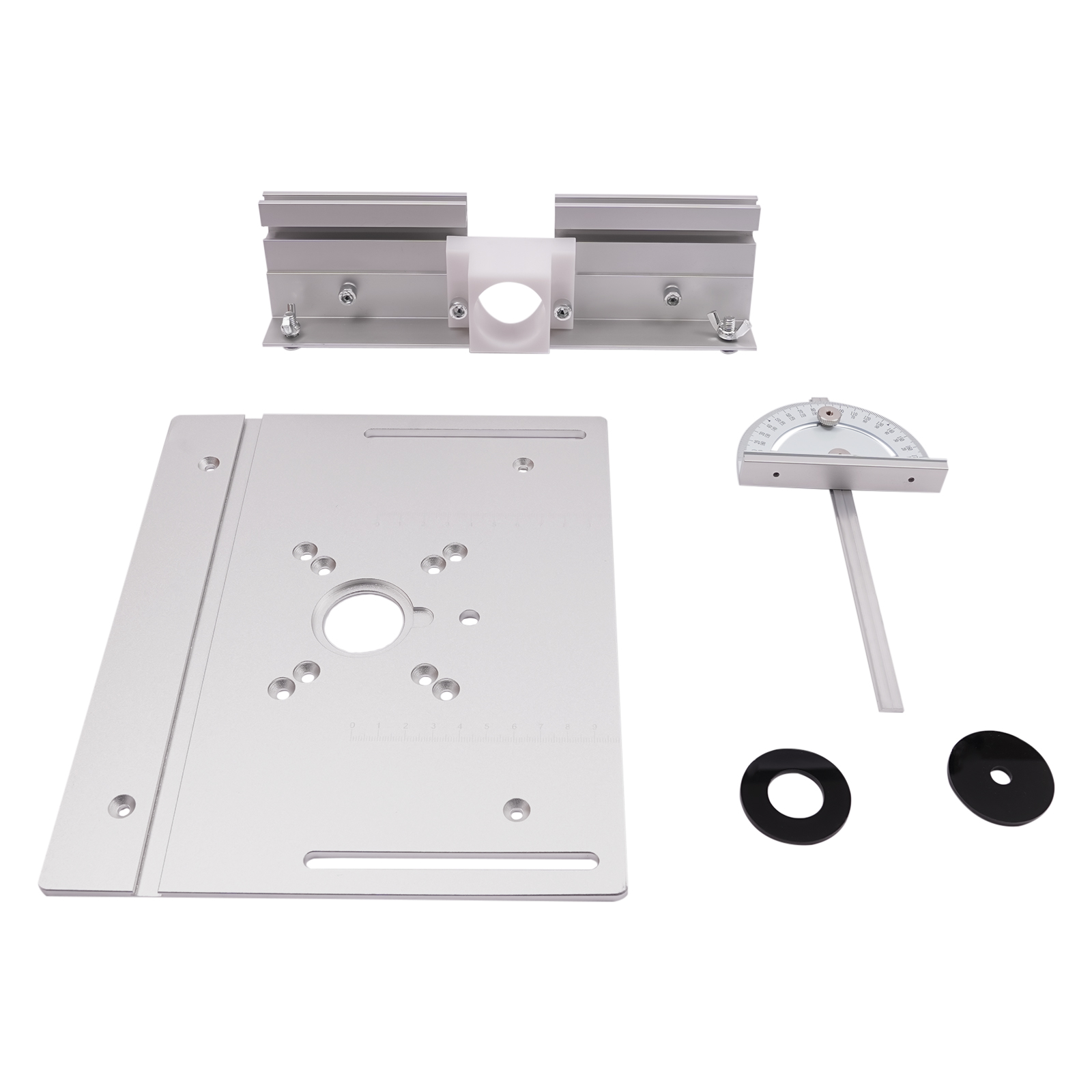 Router Table Insert Plate Aluminum Alloy Wood Milling Flip Board Trimming Tools Woodworking Engraving Machine Flip Plate Silver Router Table Insert Plate Aluminum Alloy Wood Milling Flip Board Trimming Tools Woodworking Engraving Machine Flip Plate Silver