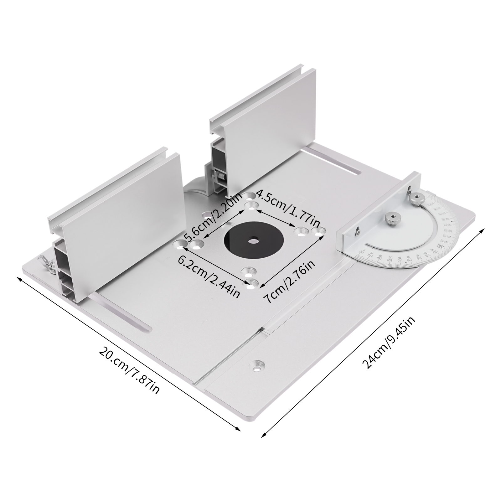 Router Table Insert Plate Aluminum Alloy Wood Milling Flip Board Trimming Tools Woodworking Engraving Machine Flip Plate Silver Router Table Insert Plate Aluminum Alloy Wood Milling Flip Board Trimming Tools Woodworking Engraving Machine Flip Plate Silver