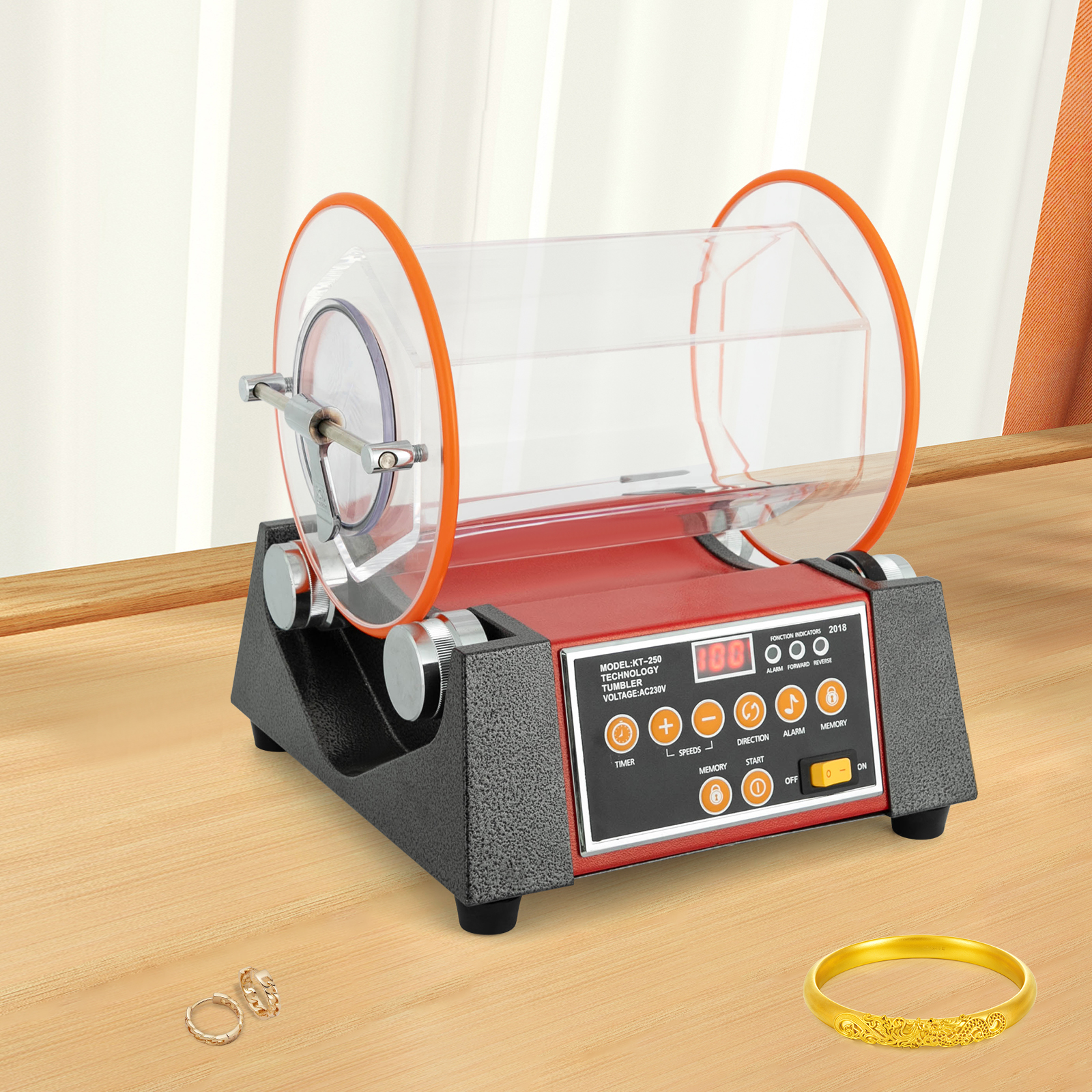 Polishing Machine, Jewelry Polishing Machine, Digital Display Polishing Machine for Jewelry, Steel, Iron, Copper, Zinc, Aluminum
