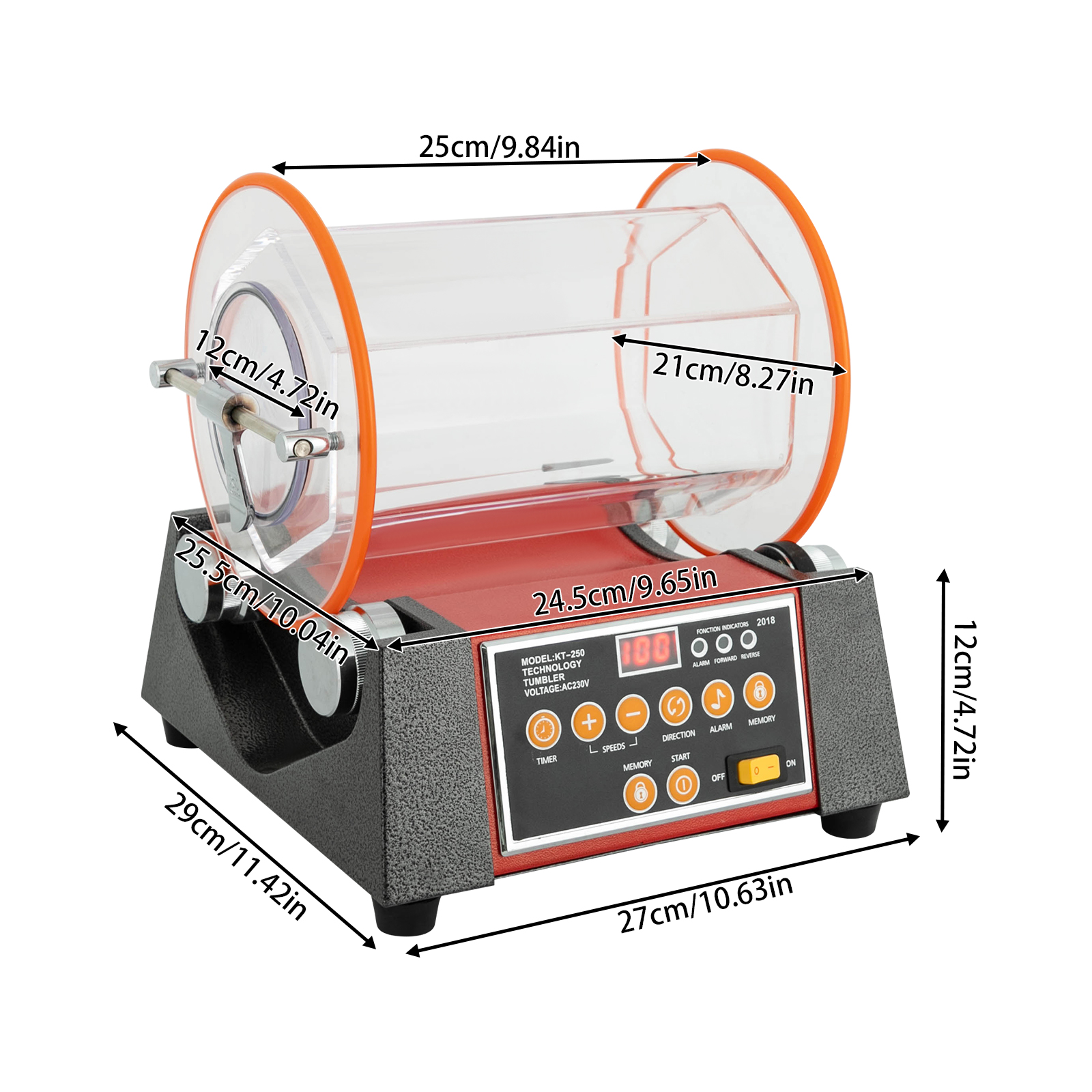 Polishing Machine, Jewelry Polishing Machine, Digital Display Polishing Machine for Jewelry, Steel, Iron, Copper, Zinc, Aluminum