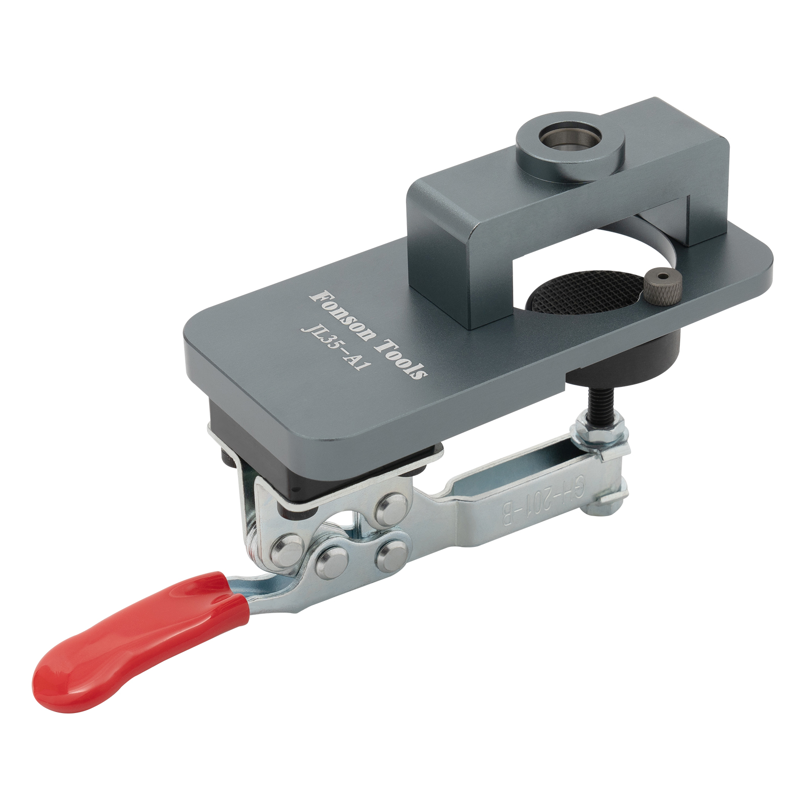 35mm Hinge Jig Precision Woodworking Locking Locator for Wood DIY For A Fixing Board Within 15-25mm Wardrobe Hinges Silver