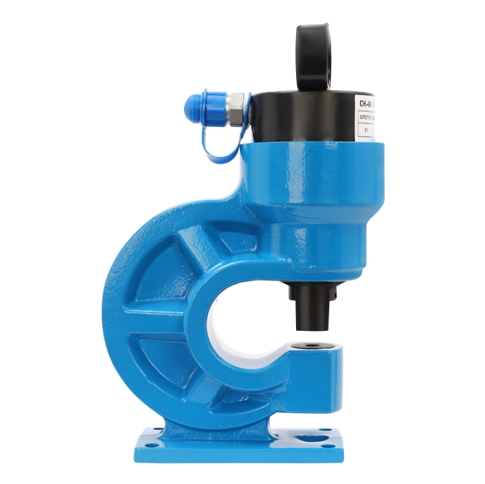 CH-60 Hydraulic Punch Press Single Oil Return Design 4 Punching Dies Used In The Energy Industry Interiors Power Construction Sites Blue