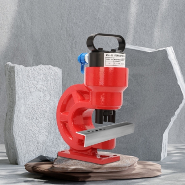 CH-60 Hydraulic Punch Press Single Oil Return Design 4 Dies Used In The Energy Industry Interiors Power Construction Sites Red