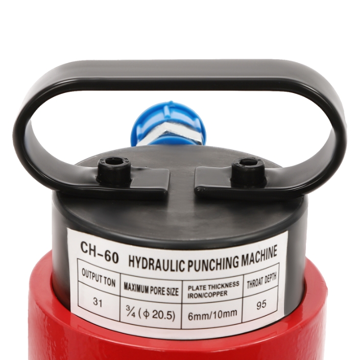 CH-60 Hydraulic Punch Press Single Oil Return Design 4 Dies Used In The Energy Industry Interiors Power Construction Sites Red