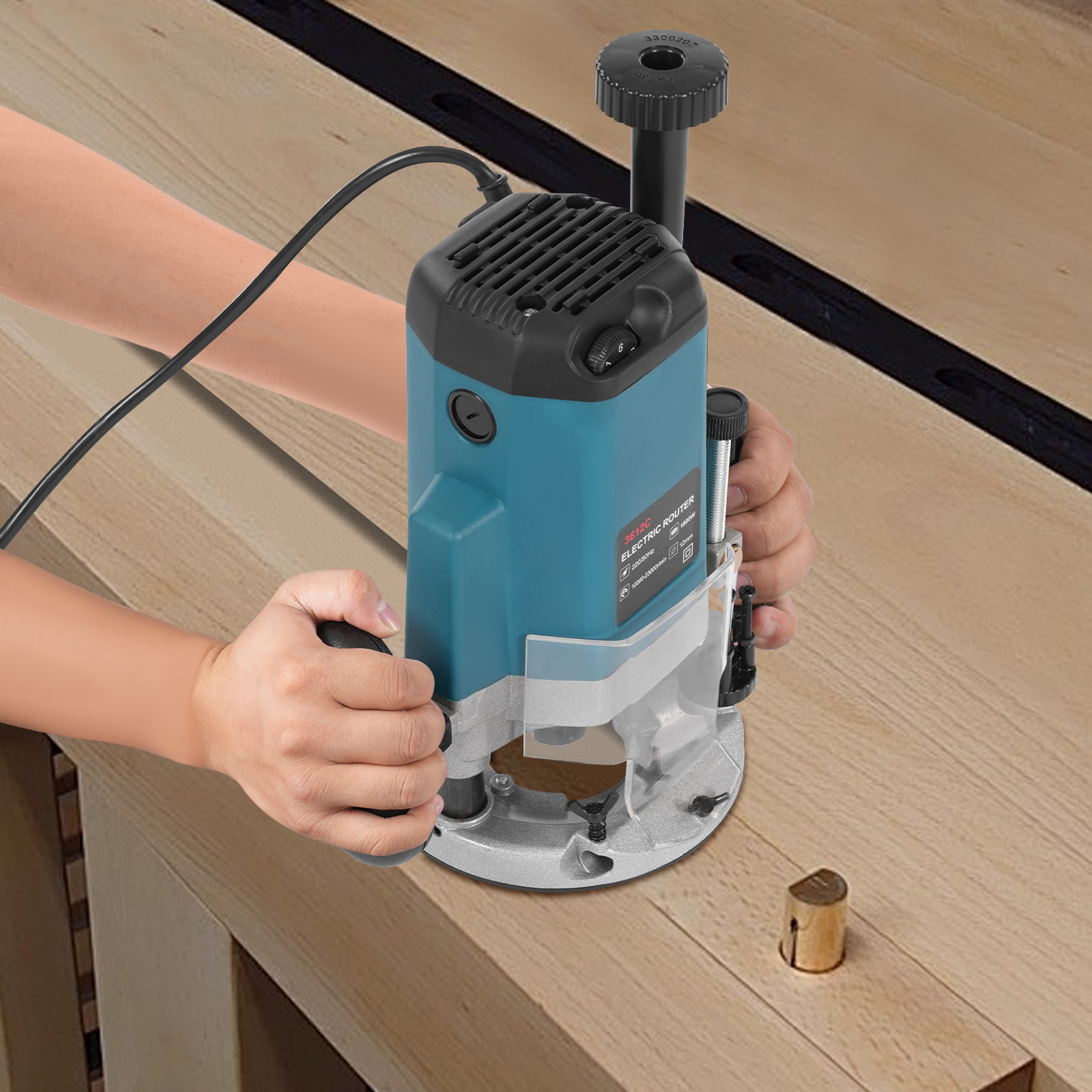 2200w 6 speed woodworking trimmer with 15 cutters European Standard