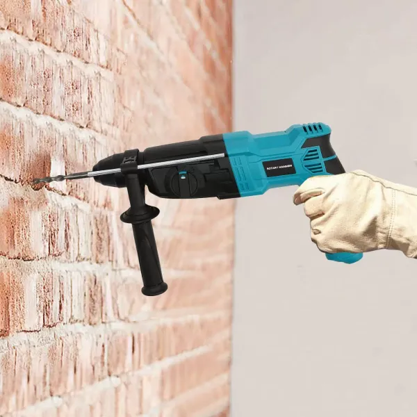 800W hammer drill, 26 mm drill, drilling power with demolition hammer in concrete