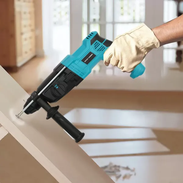 800W hammer drill, 26 mm drill, drilling power with demolition hammer in concrete