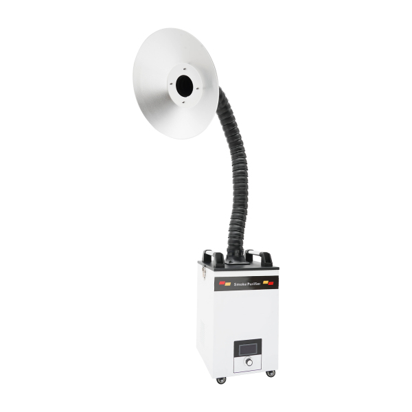 300W Soldering Smoke Absorber Welding Smoke Absorber Soldering Smoke Extractor Low Noise With 360° Rotatable Hood Universal Wheels Exhaust Vents