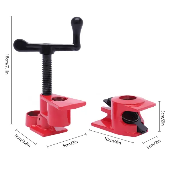 Wood Gluing Pipe Clamps Set, Heavy Duty Cast Iron Quick Release Pipe Clamps for Woodworking (6.3/4") Wood Gluing Pipe Clamps Set, Heavy Duty Cast Iron Quick Release Pipe Clamps for Woodworking (6.3/4")
