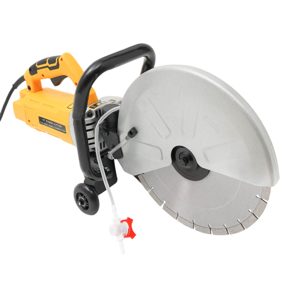 3000W Electric Concrete Saw with The 14-inch Saw Blade Concrete Cutter with Two Ergonomic Handles Two Wheels Protective Cover for Fire Prevention Demolition