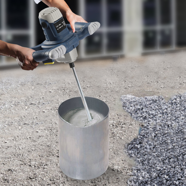 Tile Concrete Plaster Rotary Handheld Cement Mixer Portable Electric Concrete Plaster Grout Paint Mortar Mixer Machine Adjustable 6 Speed