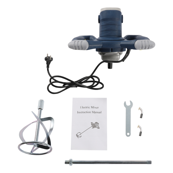 Tile Concrete Plaster Rotary Handheld Cement Mixer Portable Electric Concrete Plaster Grout Paint Mortar Mixer Machine Adjustable 6 Speed