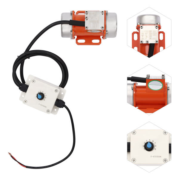 Vibration Motor with Speed Controller Electric Vibration Motor Vibration Motor Used in Mining Metallurgy Coal Electric Power Cnstruction DC 24V 50W