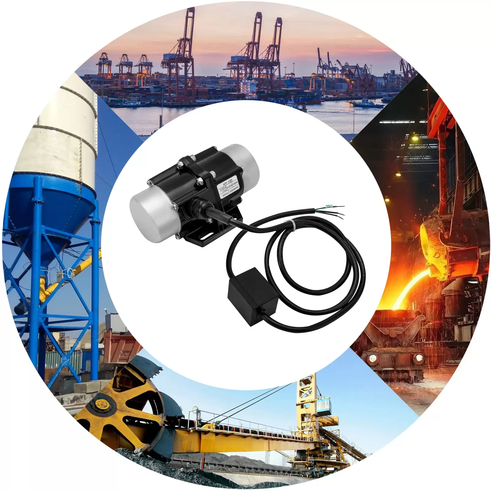 Concrete Vibrator Vibrator Motor 100W Single Phase AC 220V 3000rpm Aluminum Alloy 1.5M Cable Vibrating Vibrators Concrete Vibrator Vibrator Motor 100W Single Phase AC 220V 3000rpm Aluminum Alloy 1.5M Cable Vibrating Vibrators