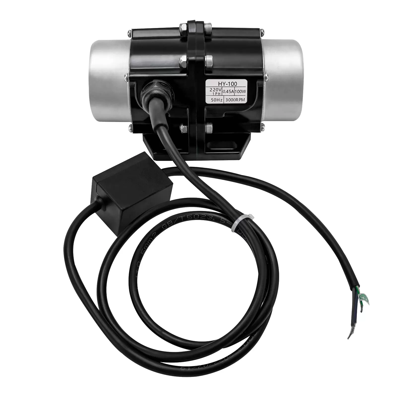 Concrete Vibrator Vibrator Motor 100W Single Phase AC 220V 3000rpm Aluminum Alloy 1.5M Cable Vibrating Vibrators
