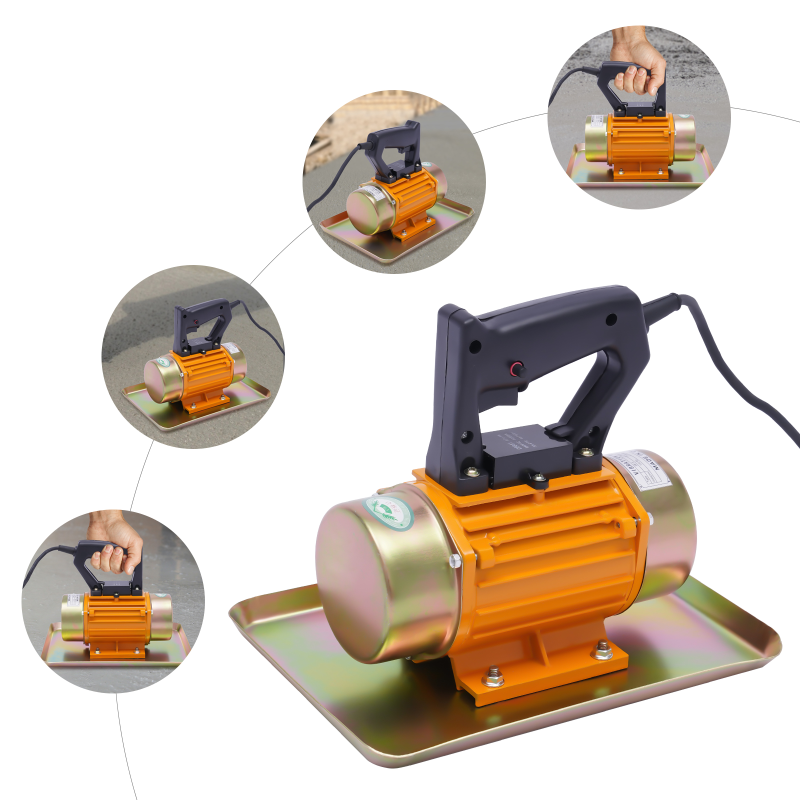 DC Motor Electric Concrete Vibrator Motor for Construction Tool 220V 250W Motion Hand Table Portable Vibratory Smoothing Machine