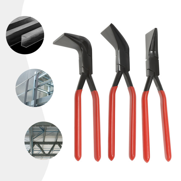 3Pcs Sheet Metal Tools for Hand Seamers Pliers Kit 45° and 90° Straight Metal Bending Tool