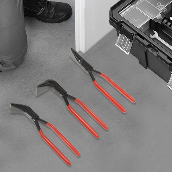 3Pcs Sheet Metal Tools for Hand Seamers Pliers Kit 45° and 90° Straight Metal Bending Tool