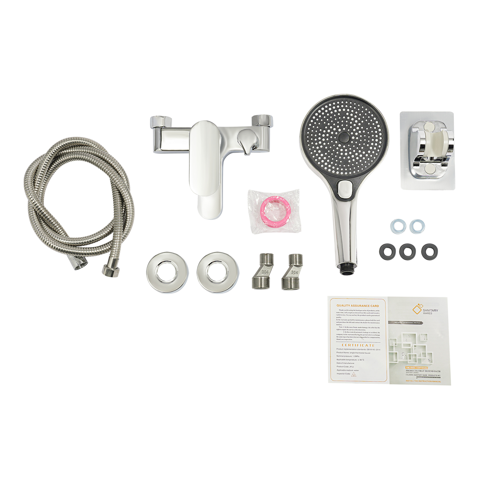 Mixer Valve Shower Bath Set, Bath Tap with Hand Shower, Wall Mounted Tap Bath with Shower Head - Sliver Mixer Valve Shower Bath Set, Bath Tap with Hand Shower, Wall Mounted Tap Bath with Shower Head - Sliver