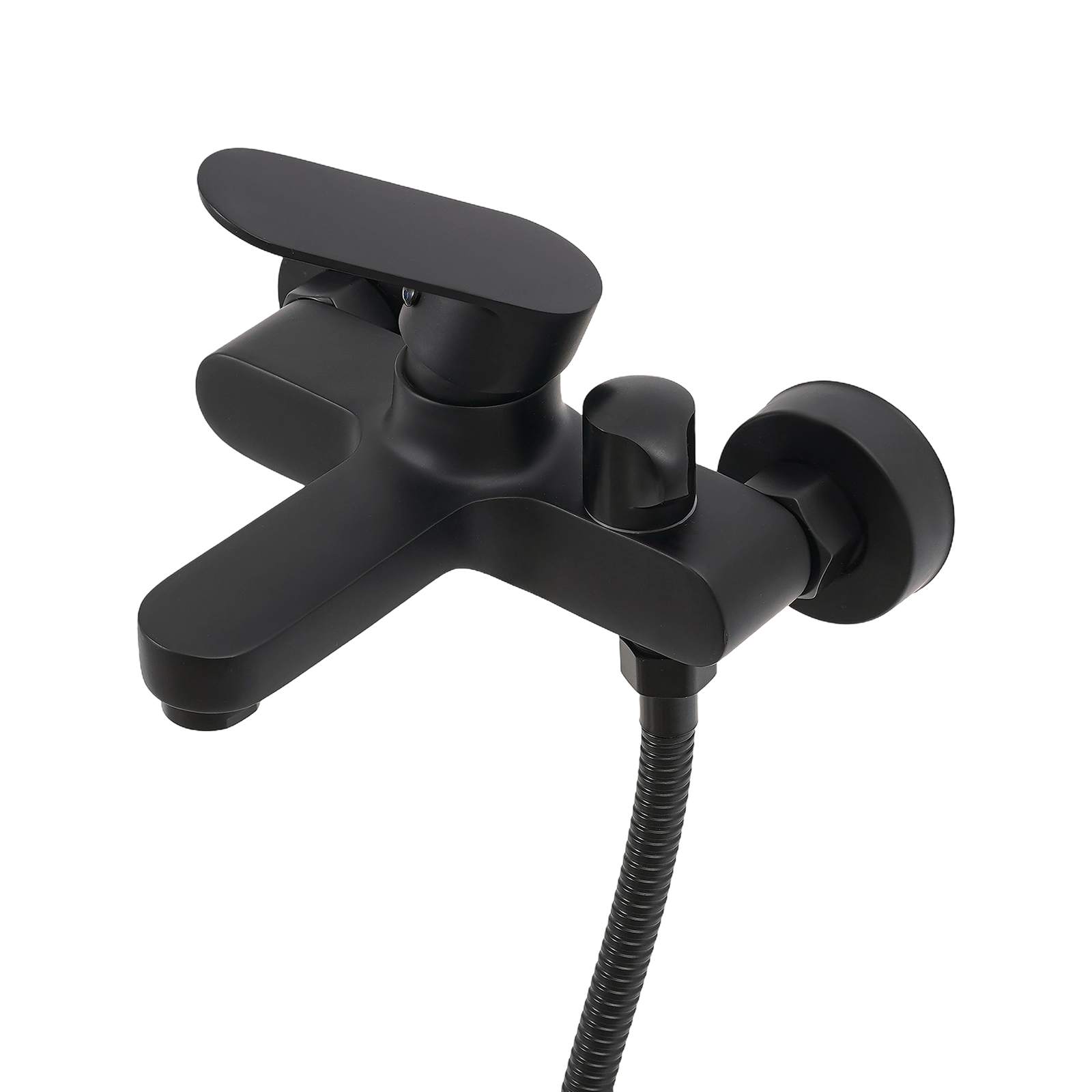 Mixer Valve Shower Bath Set, Bath Tap with Hand Shower, Wall Mounted Tap Bath with Shower Head - Black Mixer Valve Shower Bath Set, Bath Tap with Hand Shower, Wall Mounted Tap Bath with Shower Head - Black
