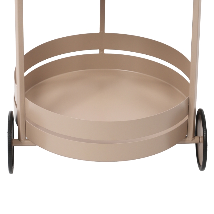Round movable storage trolley, storage trolley with wheels, 40x61CM - Pink Round movable storage trolley, storage trolley with wheels, 40x61CM - Pink
