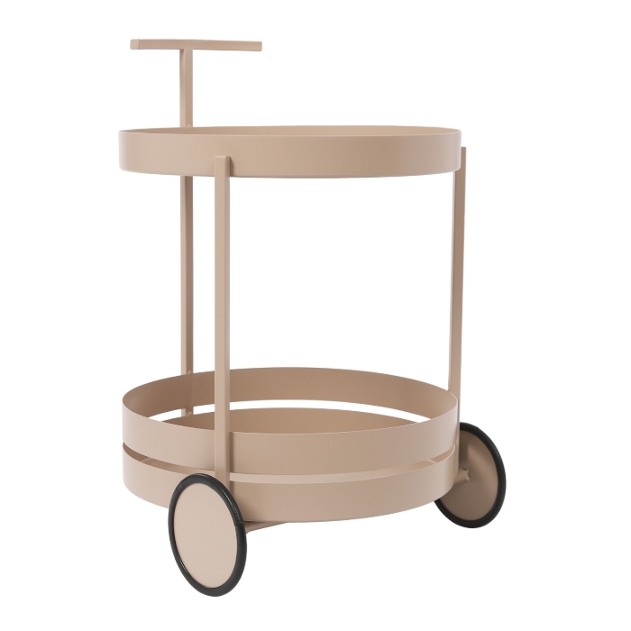 Round movable storage trolley, storage trolley with wheels, 40x61CM - Pink Round movable storage trolley, storage trolley with wheels, 40x61CM - Pink