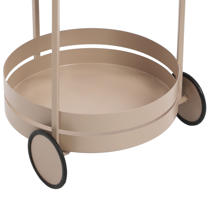 Round movable storage trolley, storage trolley with wheels, 40x61CM - Pink Round movable storage trolley, storage trolley with wheels, 40x61CM - Pink