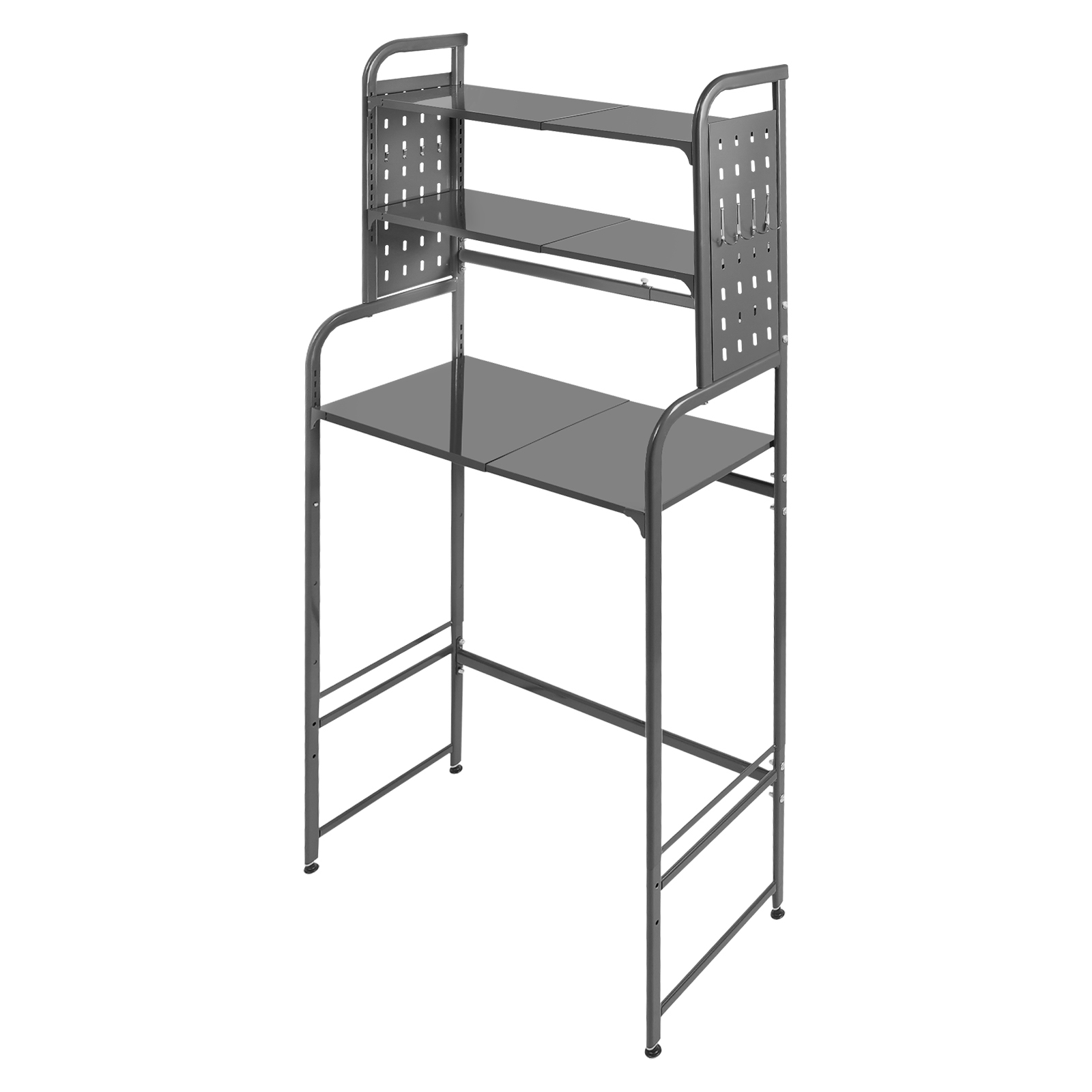 Retractable washing machine rack-gray
