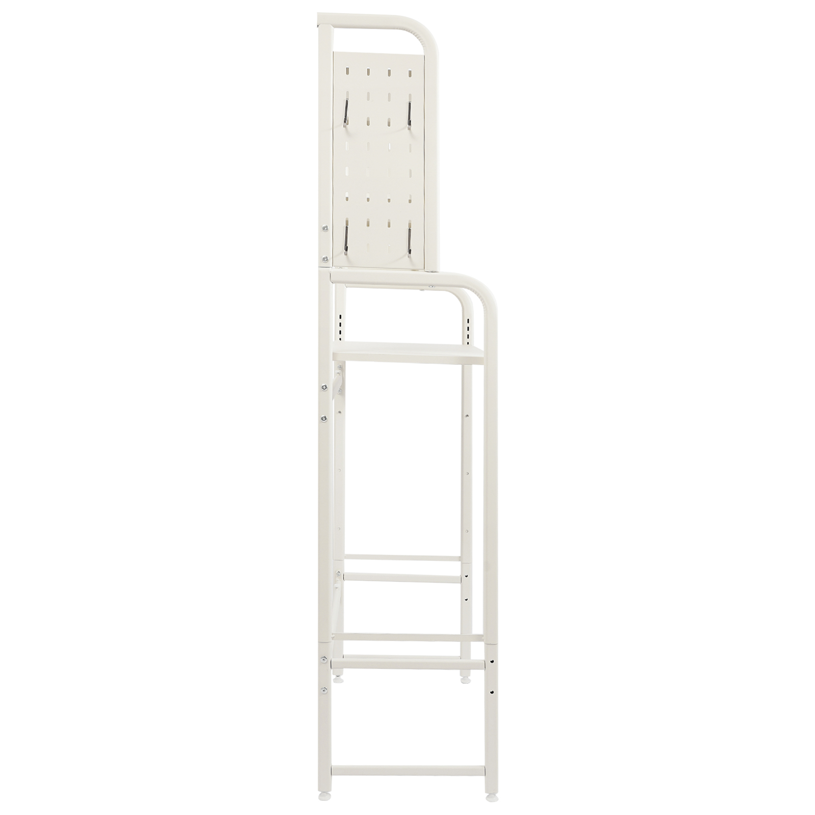 Adjustable Laundry Room Shelf, Expandable Over Toilet Washing Machine and Dryer Storage Rack, Laundry Room Storage and Organizer Standing Shelf