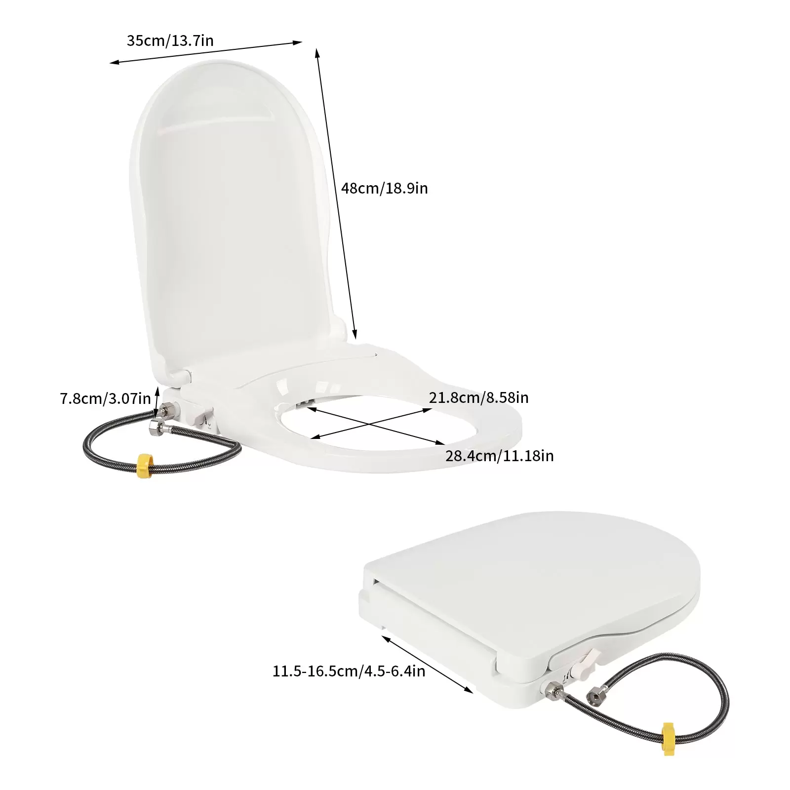 Bidet Toilet seat with bidet Shower/WC V/O/D Intimate toilet shape D-shape Bidet Toilet seat with bidet Shower/WC V/O/D Intimate toilet shape D-shape