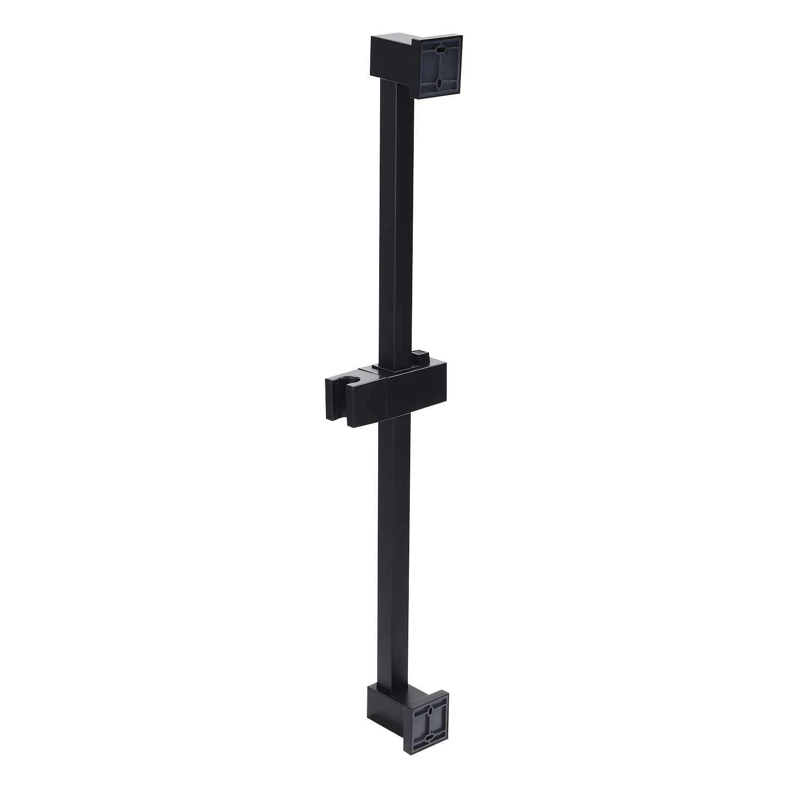 Sliding Shower Bar, Adjustable Hand Shower Support, For bathtubs, toilets, etc., Adjustable length: 62cm, Black