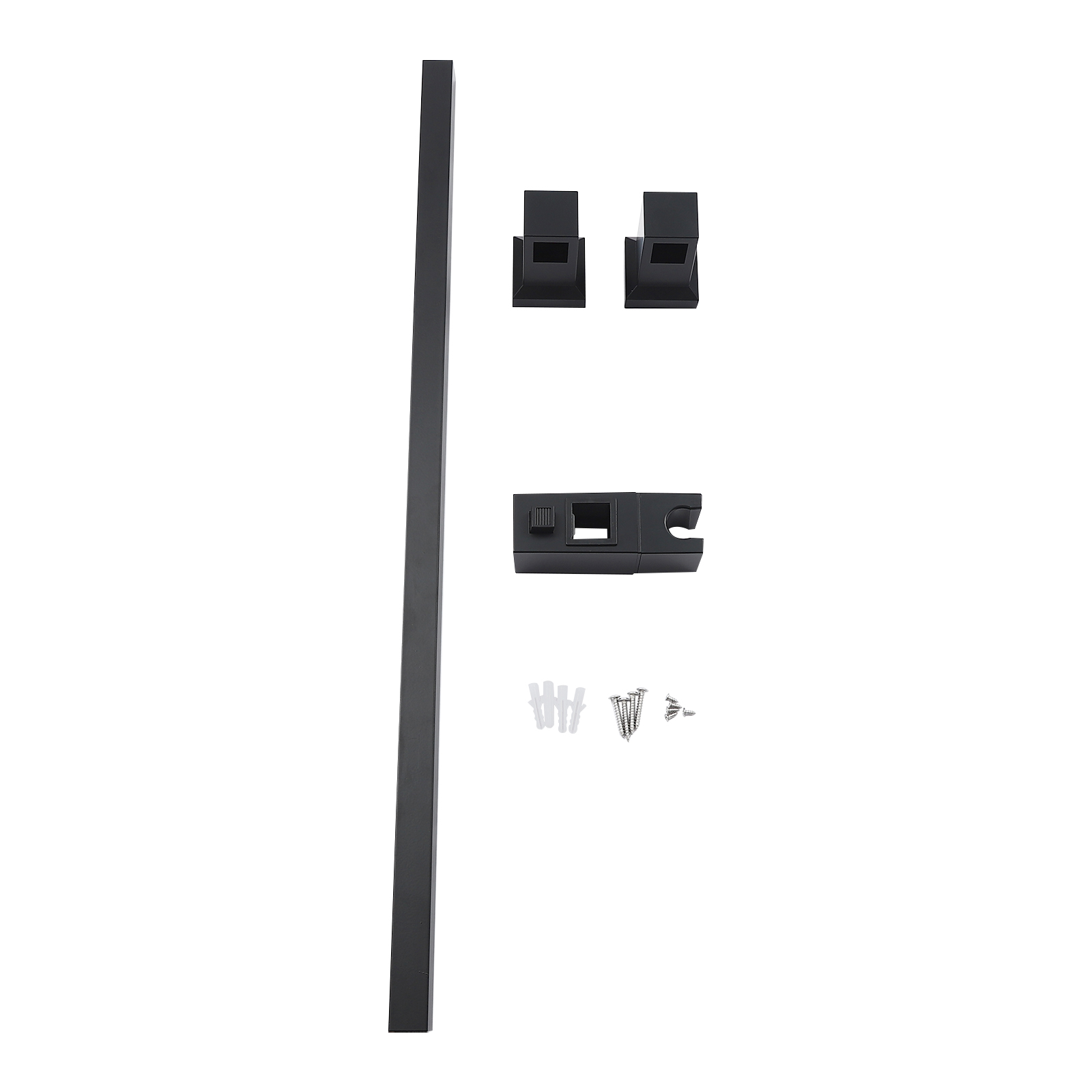 Sliding Shower Bar, Adjustable Hand Shower Support, For bathtubs, toilets, etc., Adjustable length: 62cm, Black Sliding Shower Bar, Adjustable Hand Shower Support, For bathtubs, toilets, etc., Adjustable length: 62cm, Black