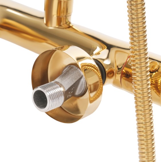 25cm Round Gold Thermostatic Shower Set, Shower System with Thermostat, Gold 25cm Round Gold Thermostatic Shower Set, Shower System with Thermostat, Gold