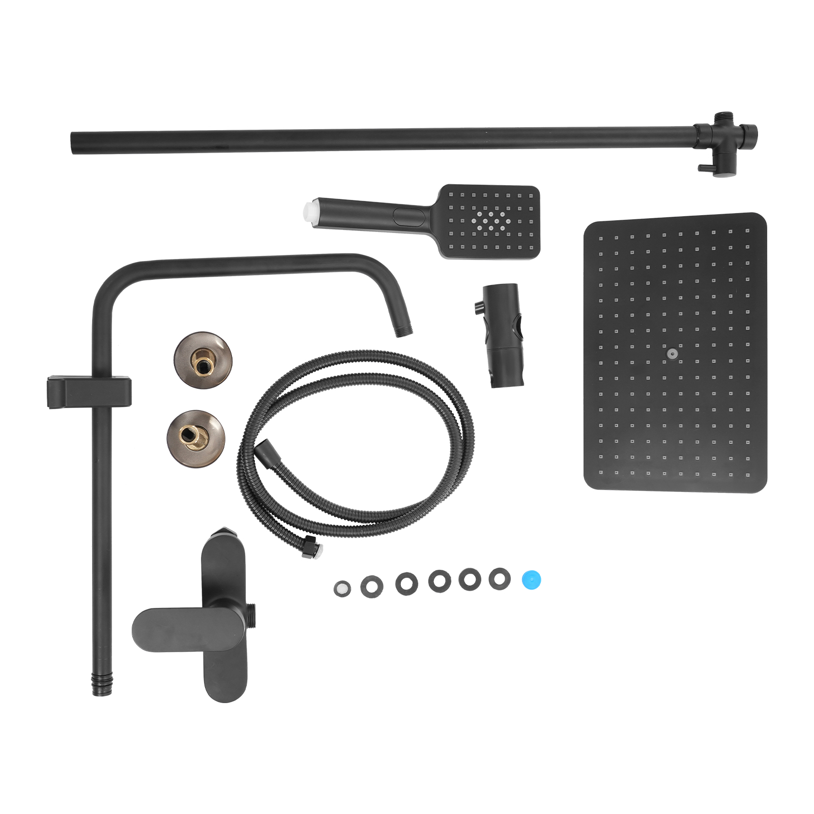 Shower system with shower fitting, rain shower, shower set Shower system with shower fitting, rain shower, shower set