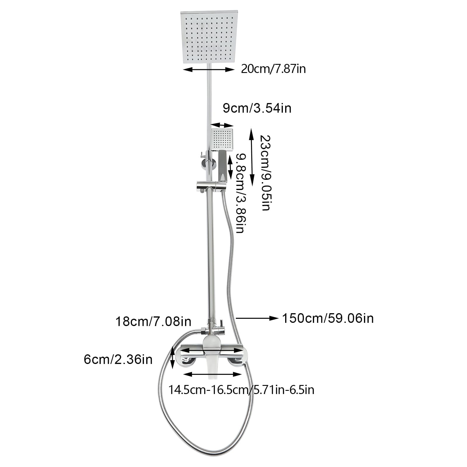 Shower System with Thermostat Rain Shower Shower Kit Hand Shower Shower Panel Rain Shower Massage Shower Faucet Silver Shower System with Thermostat Rain Shower Shower Kit Hand Shower Shower Panel Rain Shower Massage Shower Faucet Silver