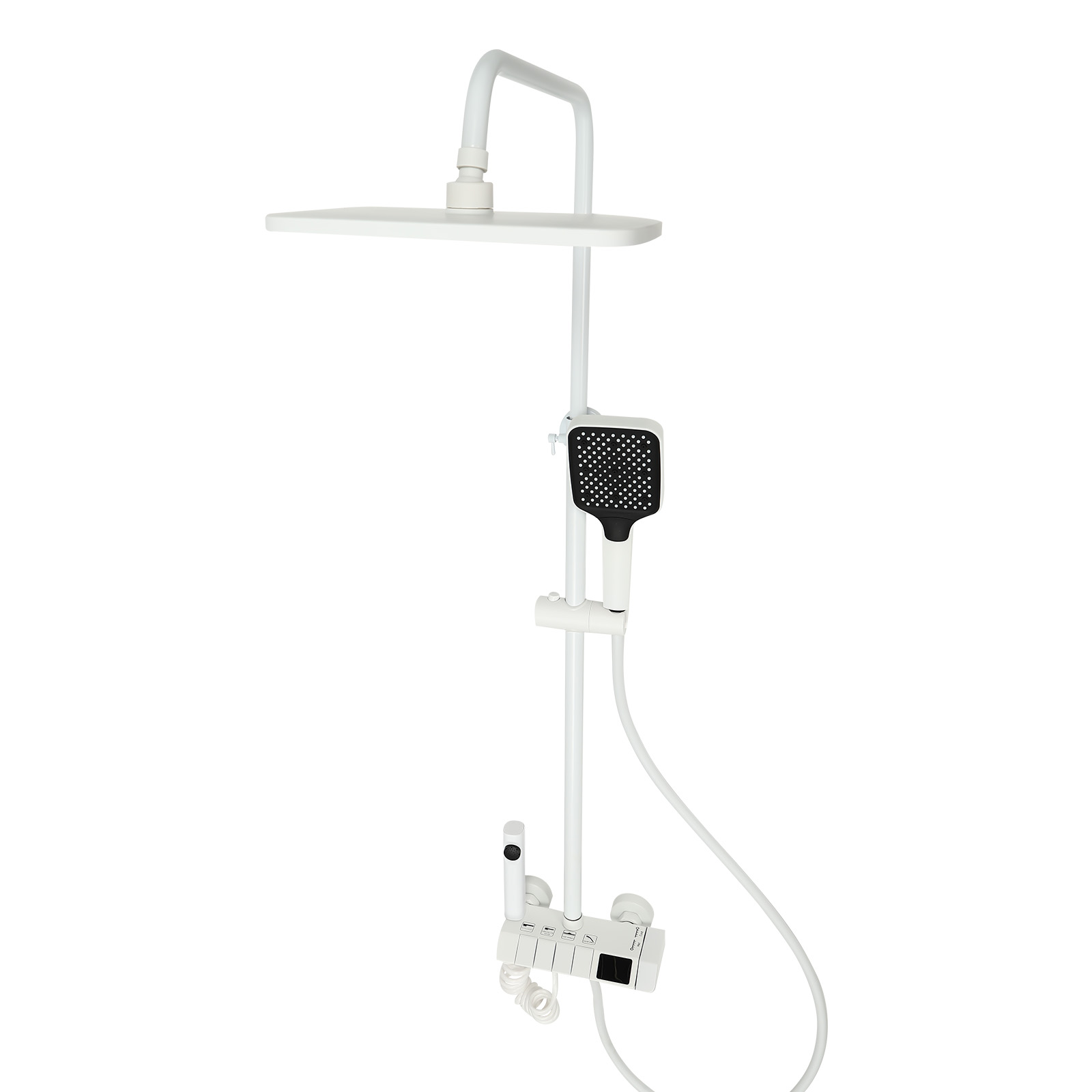 Shower Set with Extra Large Rainfall Shower System Various Water Outlet Modes Adjustable Height Use In Bed And Breakfasts Hotels White Shower Set with Extra Large Rainfall Shower System Various Water Outlet Modes Adjustable Height Use In Bed And Breakfasts Hotels White