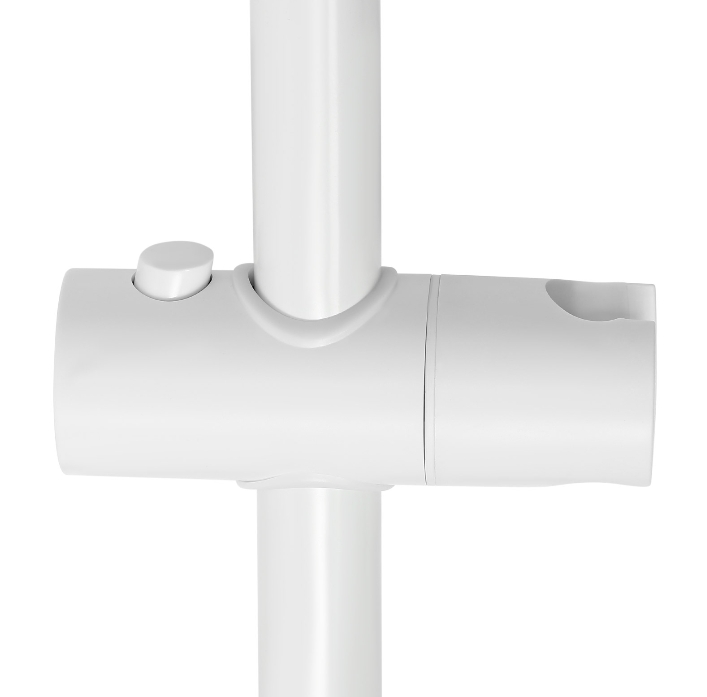 Four-speed hot and cold rain shower set, four water outlets, adjustable in height, white Four-speed hot and cold rain shower set, four water outlets, adjustable in height, white